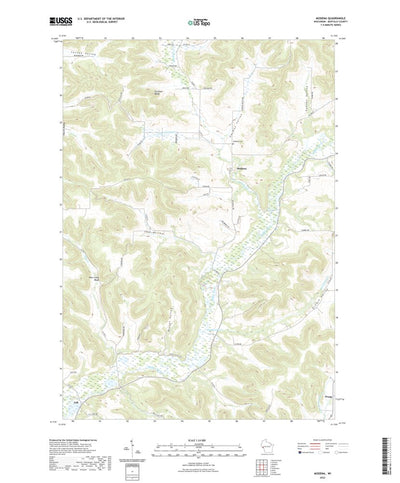 United States Geological Survey Modena, WI (2022, 24000-Scale) digital map