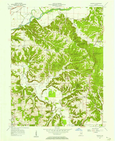 United States Geological Survey Modesto, IN (1957, 24000-Scale) digital map