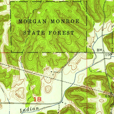 United States Geological Survey Modesto, IN (1957, 24000-Scale) digital map
