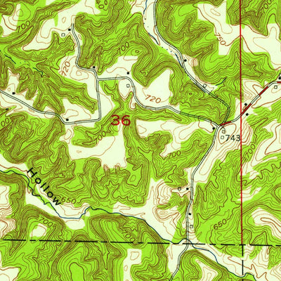 United States Geological Survey Modesto, IN (1957, 24000-Scale) digital map