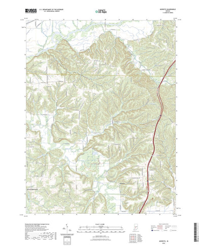 United States Geological Survey Modesto, IN (2022, 24000-Scale) digital map