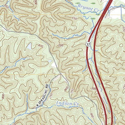 United States Geological Survey Modesto, IN (2022, 24000-Scale) digital map