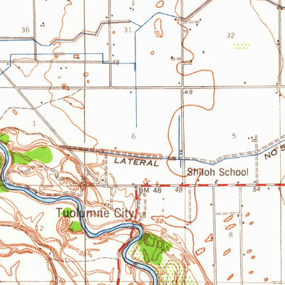 United States Geological Survey Modesto West, CA (1941, 62500-Scale) digital map