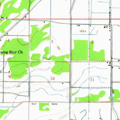 United States Geological Survey Modoc, AR-MS (1963, 62500-Scale) digital map