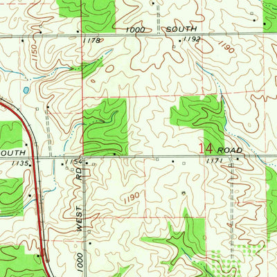 United States Geological Survey Modoc, IN (1969, 24000-Scale) digital map