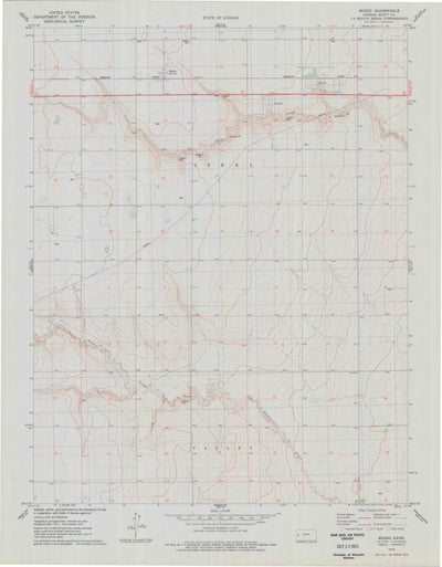 United States Geological Survey Modoc, KS (1976, 24000-Scale) digital map