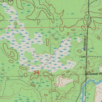 United States Geological Survey Moen Lake, WI (1982, 24000-Scale) digital map