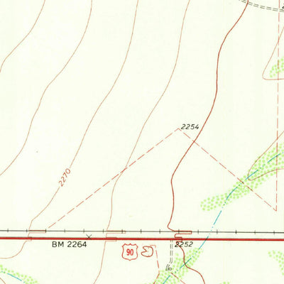 United States Geological Survey Mofeta, TX (1969, 24000-Scale) digital map