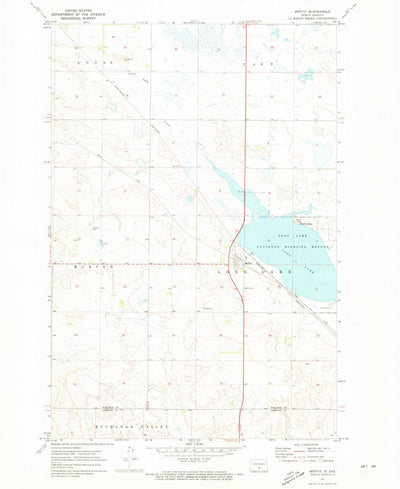 United States Geological Survey Moffit, ND (1971, 24000-Scale) digital map