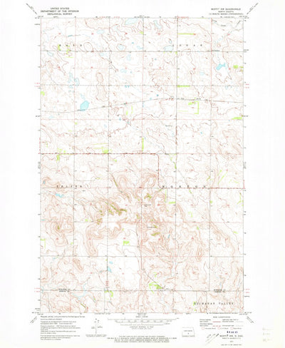 United States Geological Survey Moffit NW, ND (1971, 24000-Scale) digital map