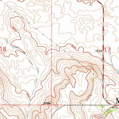 United States Geological Survey Moffit NW, ND (1971, 24000-Scale) digital map
