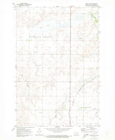 United States Geological Survey Moffit SE, ND (1971, 24000-Scale) digital map