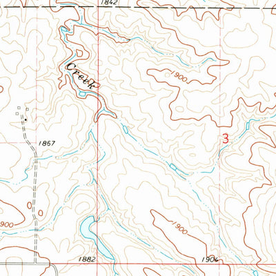 United States Geological Survey Moffit SE, ND (1971, 24000-Scale) digital map