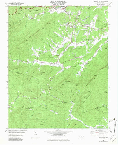 United States Geological Survey Moffitt Hill, NC (1982, 24000-Scale) digital map