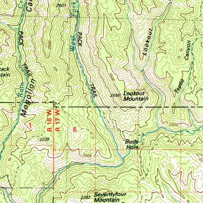 United States Geological Survey Mogollon Mountains, NM (1985, 100000-Scale) digital map