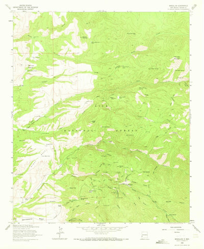 United States Geological Survey Mogollon, NM (1963, 24000-Scale) digital map