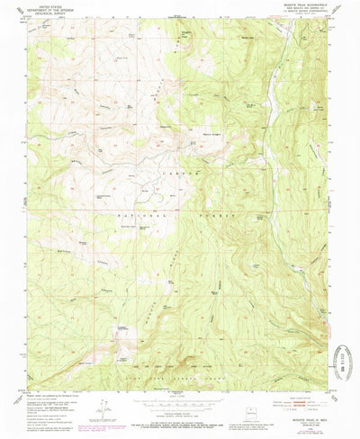 United States Geological Survey Mogote Peak, NM (1953, 24000-Scale) digital map