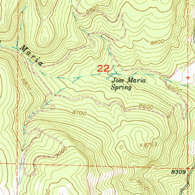 United States Geological Survey Mogote Peak, NM (1953, 24000-Scale) digital map