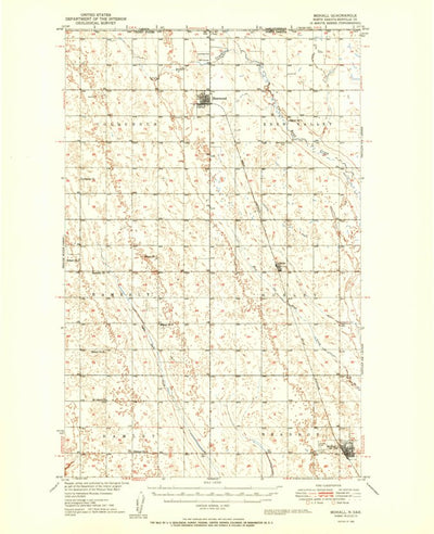 United States Geological Survey Mohall, ND (1950, 62500-Scale) digital map