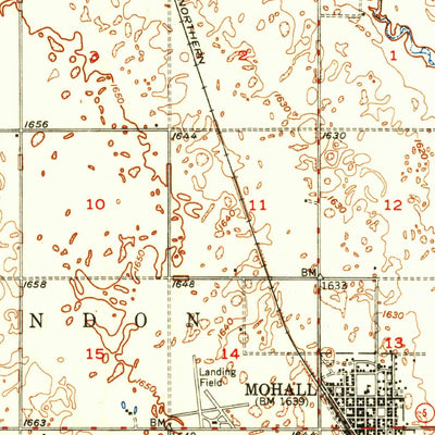 United States Geological Survey Mohall, ND (1950, 62500-Scale) digital map