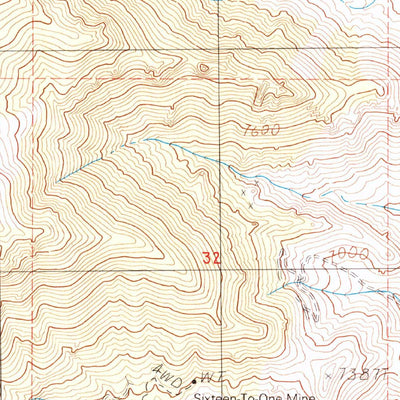 United States Geological Survey Mohawk Mine, NV (1987, 24000-Scale) digital map
