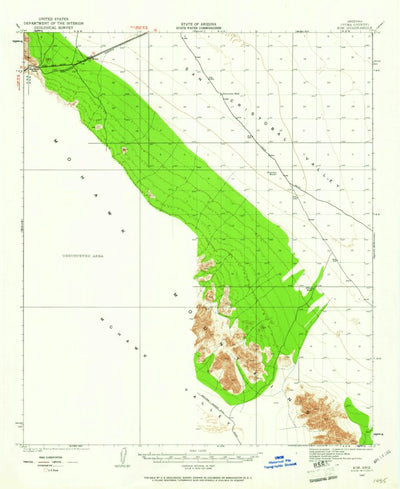 United States Geological Survey Mohawk Mountains, AZ (1927, 62500-Scale) digital map