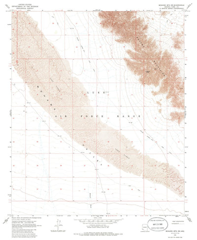 United States Geological Survey Mohawk Mountains SW, AZ (1965, 24000-Scale) digital map