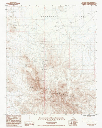 United States Geological Survey Mohawk Spring, CA (1985, 24000-Scale) digital map