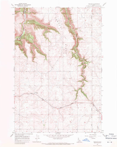 United States Geological Survey Mohler, ID (1967, 24000-Scale) digital map
