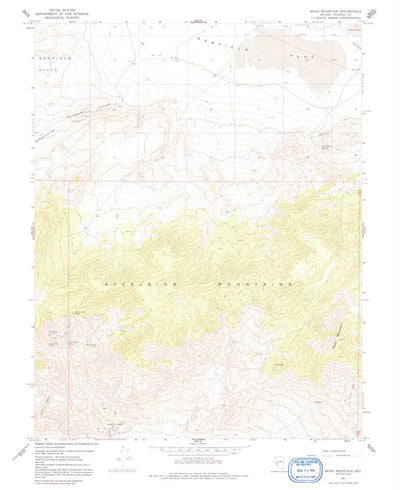 United States Geological Survey Moho Mountain, NV (1967, 24000-Scale) digital map