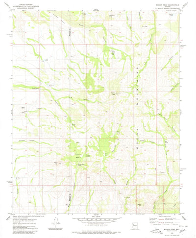 United States Geological Survey Mohon Peak, AZ (1980, 24000-Scale) digital map