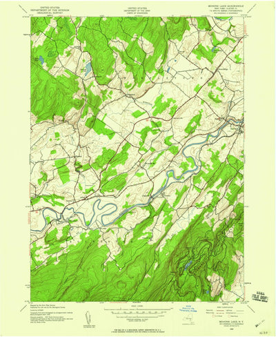 United States Geological Survey Mohonk Lake, NY (1942, 24000-Scale) digital map