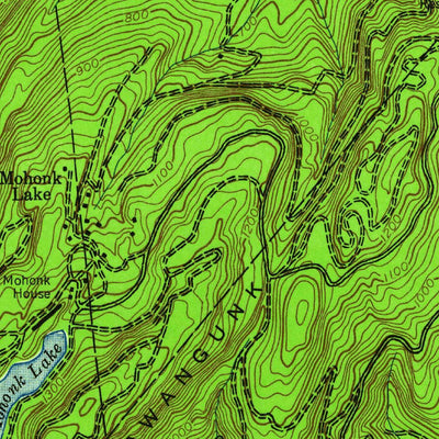 United States Geological Survey Mohonk Lake, NY (1942, 24000-Scale) digital map