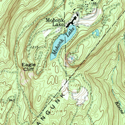 United States Geological Survey Mohonk Lake, NY (1964, 24000-Scale) digital map