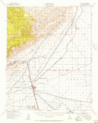 United States Geological Survey Mojave, CA (1943, 62500-Scale) digital map