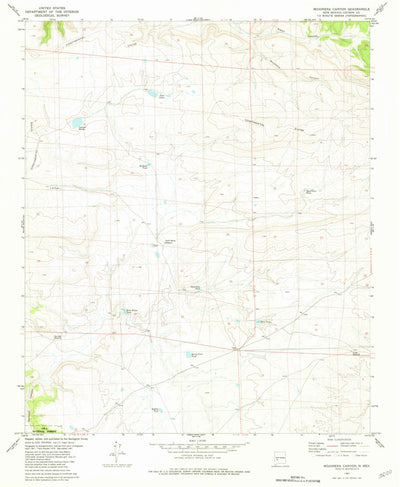 United States Geological Survey Mojonera Canyon, NM (1981, 24000-Scale) digital map