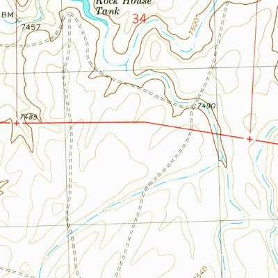 United States Geological Survey Mojonera Canyon, NM (1981, 24000-Scale) digital map