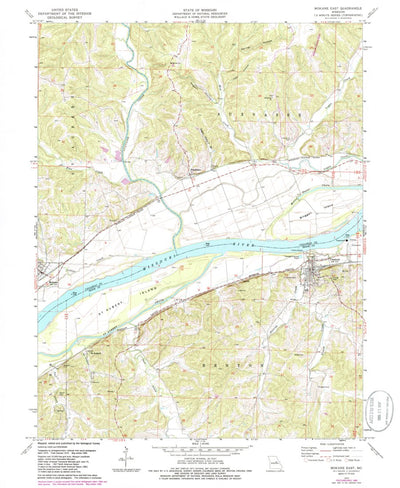 United States Geological Survey Mokane East, MO (1975, 24000-Scale) digital map