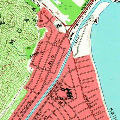 United States Geological Survey Mokapu Point, HI (1959, 24000-Scale) digital map
