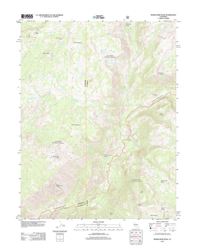 United States Geological Survey Mokelumne Peak, CA (2012, 24000-Scale) digital map