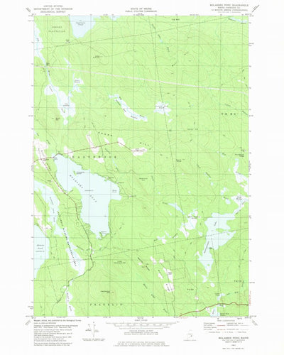 United States Geological Survey Molasses Pond, ME (1982, 24000-Scale) digital map