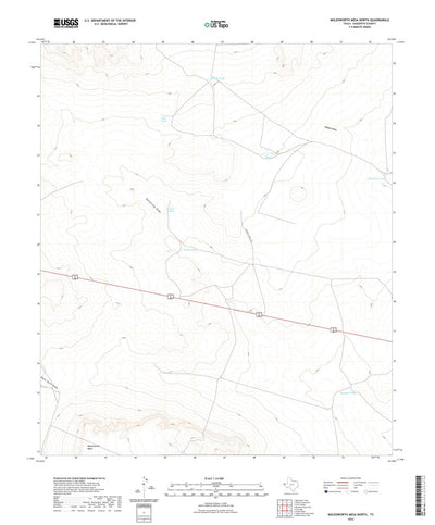United States Geological Survey Molesworth Mesa North, TX (2022, 24000-Scale) digital map
