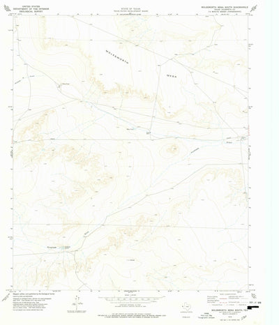 United States Geological Survey Molesworth Mesa South, TX (1978, 24000-Scale) digital map