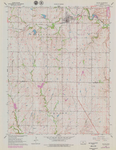 United States Geological Survey Moline, KS (1962, 24000-Scale) digital map