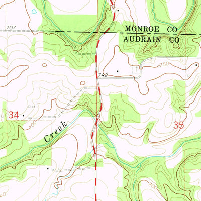 United States Geological Survey Molino, MO (1972, 24000-Scale) digital map