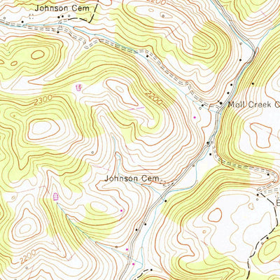 United States Geological Survey Moll Creek, VA (1958, 24000-Scale) digital map
