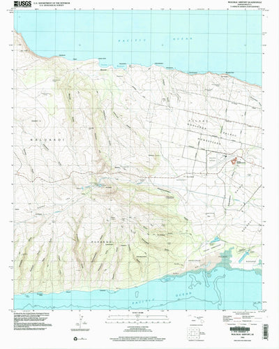 United States Geological Survey Molokai Airport, HI (1993, 24000-Scale) digital map