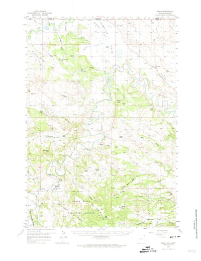 United States Geological Survey Mona, WY-MT (1957, 62500-Scale) digital map