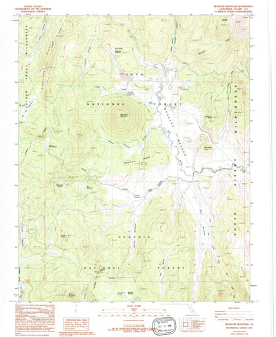 United States Geological Survey Monache Mountain, CA (1987, 24000-Scale) digital map