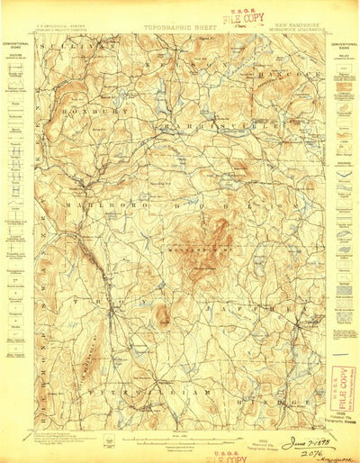 United States Geological Survey Monadnock, NH (1898, 62500-Scale) digital map